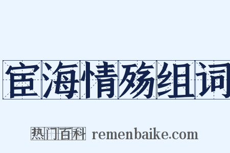 宦海情殇组词是什么意思的图片